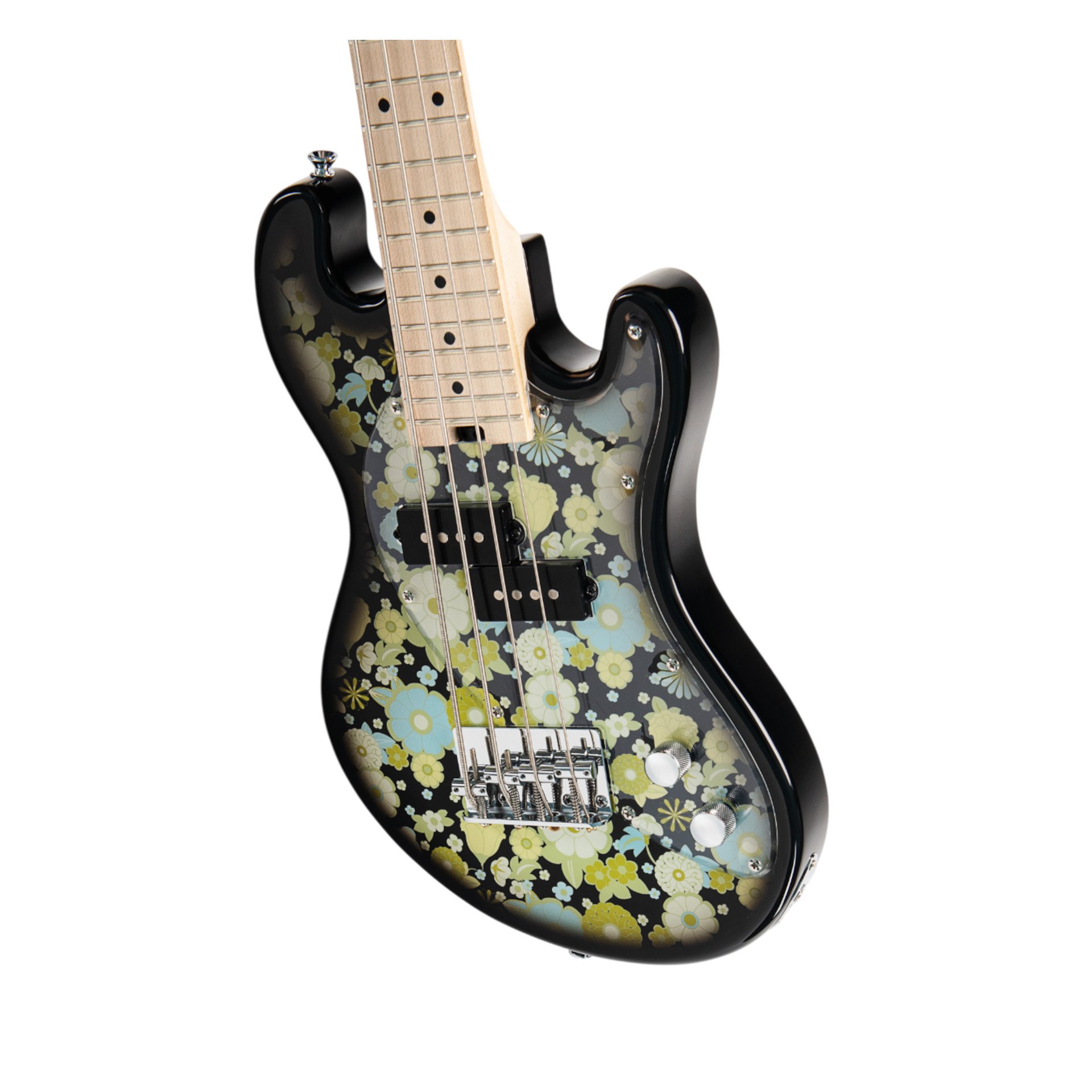 U-Bass Solid Body 4-String Fretted Floral Black Burst